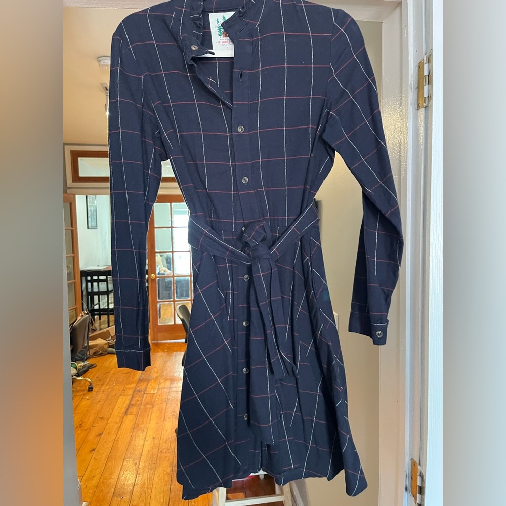 Kiel James Patrick navy flannel dress